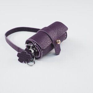 Handmade Mini Leather Cylinder Barrel bag charm Tiny BJD Blythe size 06-05